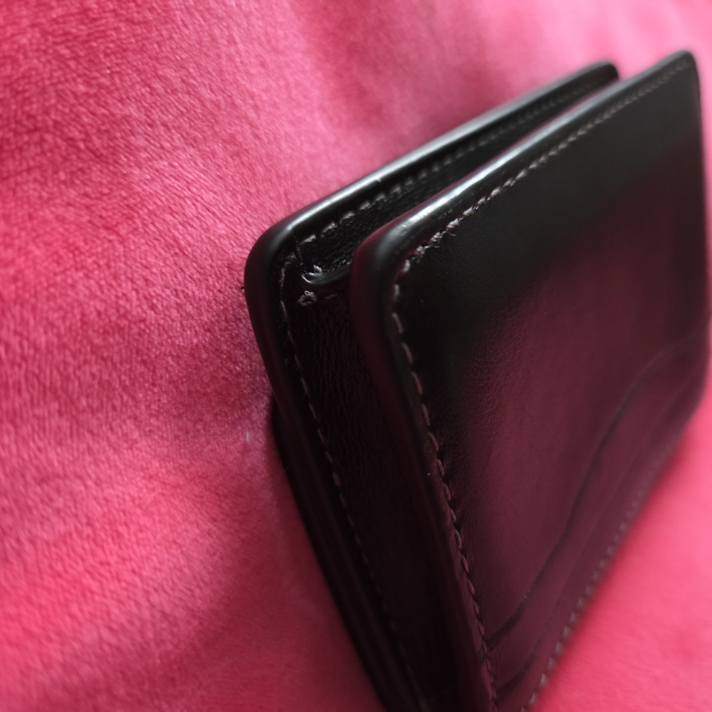 Coach Black Leather Card Holder with Silver Logo - Picture 9 of 12